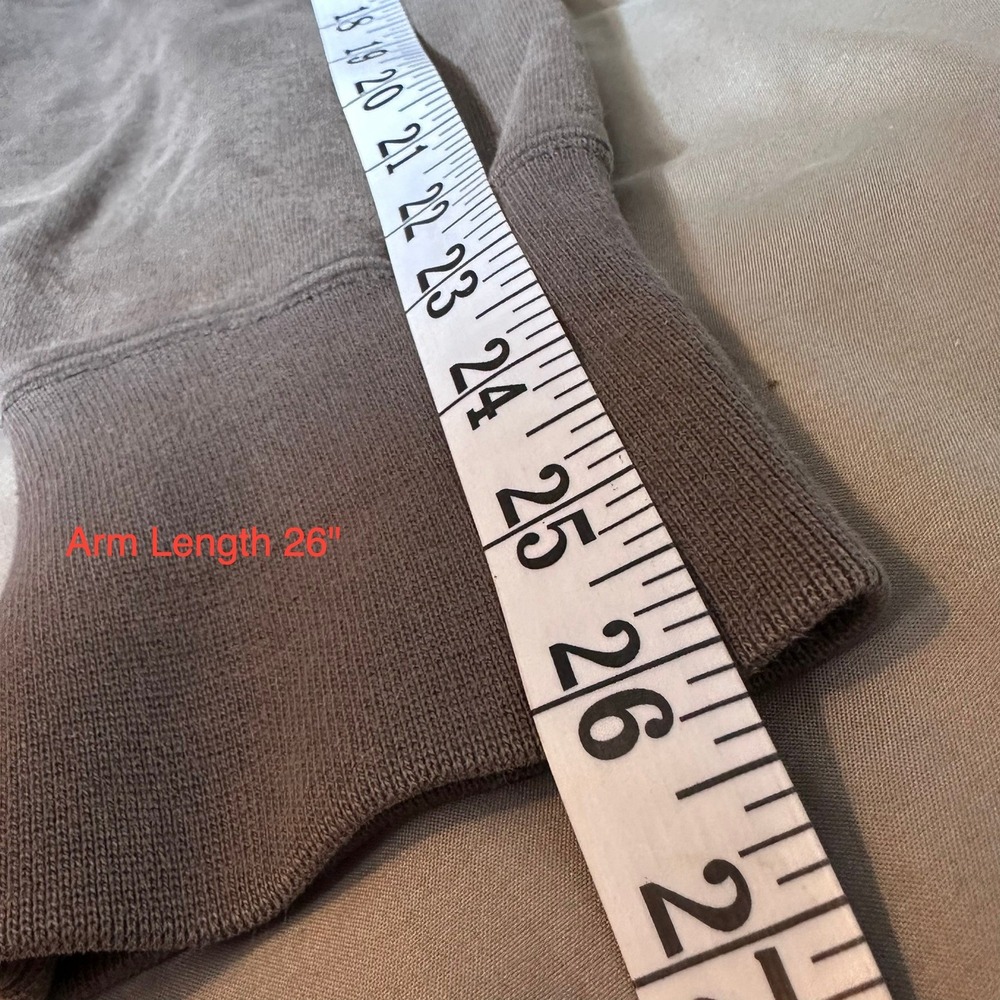 American Giant Zip Hoodie Mens Small Gray Made in USA Rare Graphic Elbow Patch‎ - Picture 14 of 15